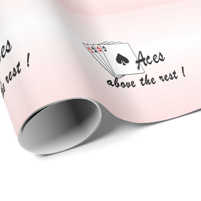 Papel De Presente Ás Acima do Resto Vermelho (Ponta do rolo)