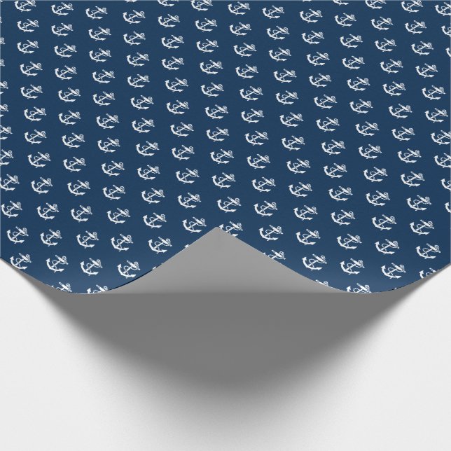 Papel De Presente As âncoras afastado náuticas personalizam (Ponta)