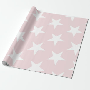 Papel De Presente As estrelas brancas coram design chique moderno
