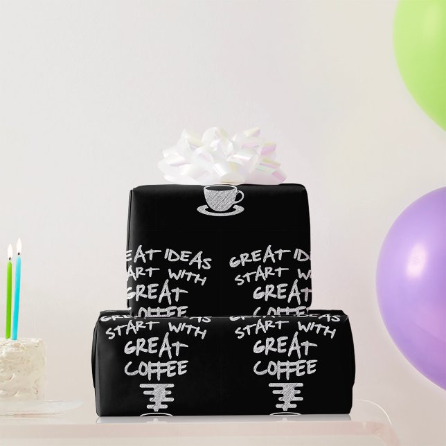 Papel De Presente As ideias do excelente começam com o café do Excel (Criador carregado)