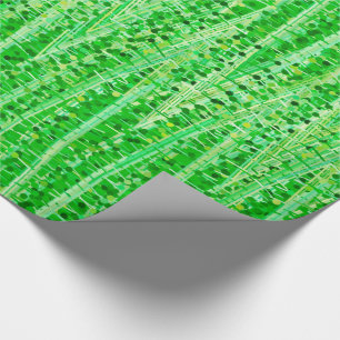 Papel De Presente As listras e os pontos do cetim abstraem, verde