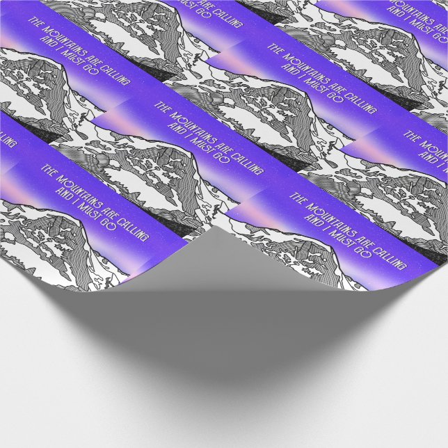 Papel De Presente As montanhas estão chamando e eu devo ir (Ponta)