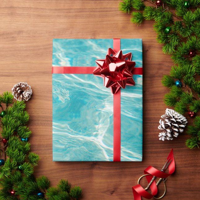 Papel De Presente as ondas do mar (Presente de Natal)