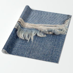 Papel De Presente As texturas rasgaram o fundo dos jeans.