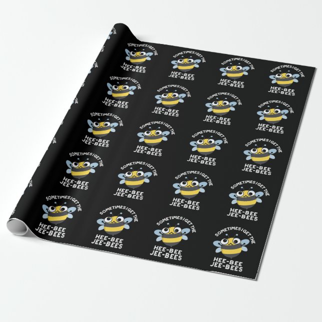 Papel De Presente Às vezes eu fico com o Heebee Jeebees Abelha Pun D (Desenrolado)