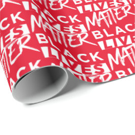 Papel De Presente As vidas negras são um Natal vermelho