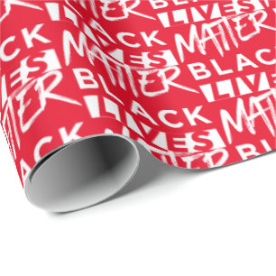 Papel De Presente As vidas negras são um Natal vermelho