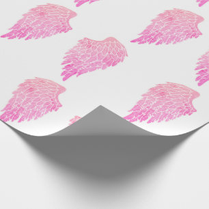 Papel De Presente Asas Anjos Cor-de-Rosa