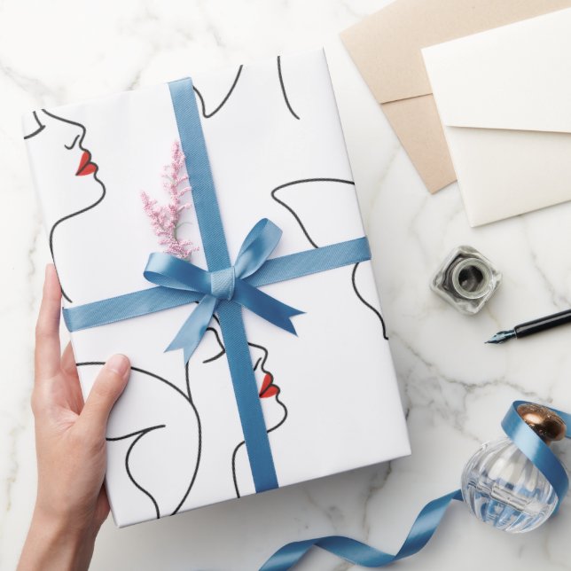 Papel De Presente Asas Emergentes - Papel Escondido de Enrolamento d (Presentear)