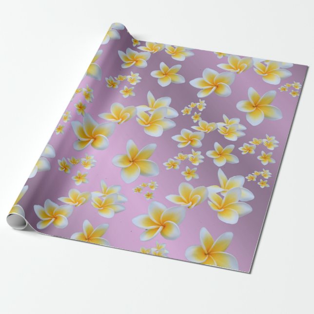 Papel De Presente asiático, amarelo, branco, florescente, brilhante, (Desenrolado)