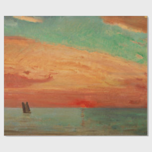 Papel De Presente Assalto do Sol sobre o Mar Oriental (Arte Asiática