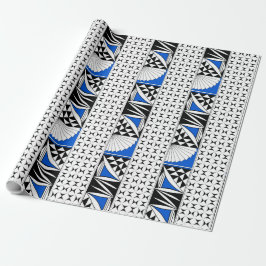 Papel De Presente Assalto do Sudoeste em Molho Azul para Presente