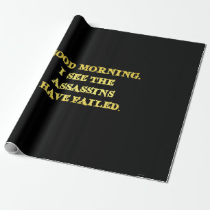 Papel De Presente Assassino de Humor Negro Piada Matinal