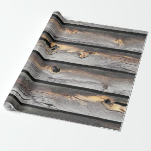 Papel De Presente assinada pelo tempo como fundo de madeira antigo