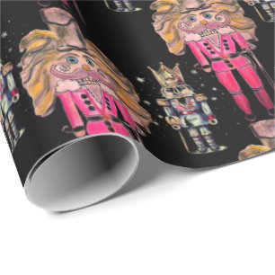 Papel De Presente Assistente Original de Soldados Nutcracker Preto