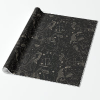 Astrologia Elegante Zodiac Preto/Dourado
