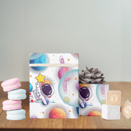 Papel De Presente Astronaut & Planets Wrapping Paper