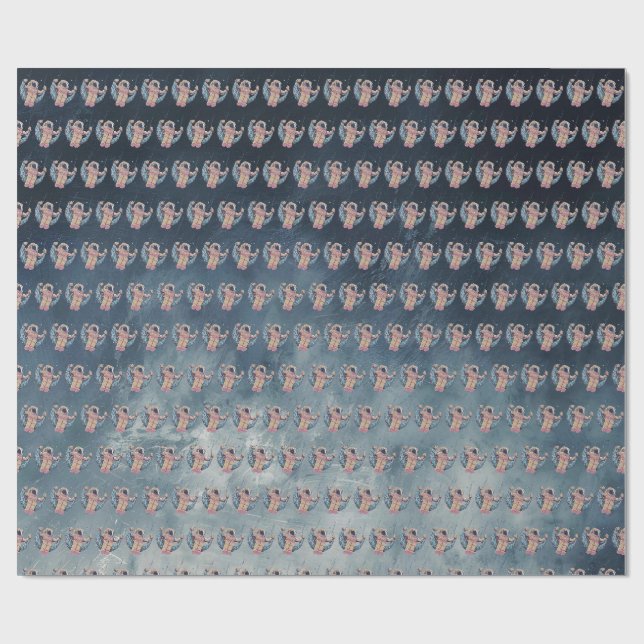Papel De Presente Astronauta (Aberto)