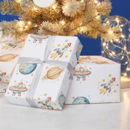 Papel De Presente Astronauta Astronauta - Aniversário Pensado No Esp