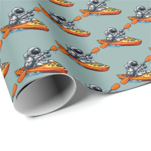 Papel De Presente . Astronauta Caiaque