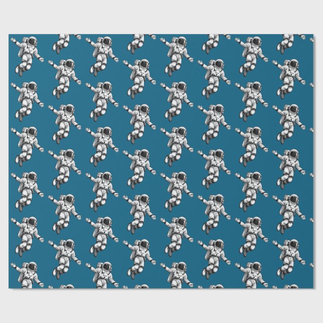 Papel De Presente Astronauta no espaço (Aberto)