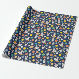 Papel De Presente Astronauta para Bebês