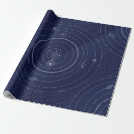 Papel De Presente Astronomia Espacial Stars Quebra-Presentes