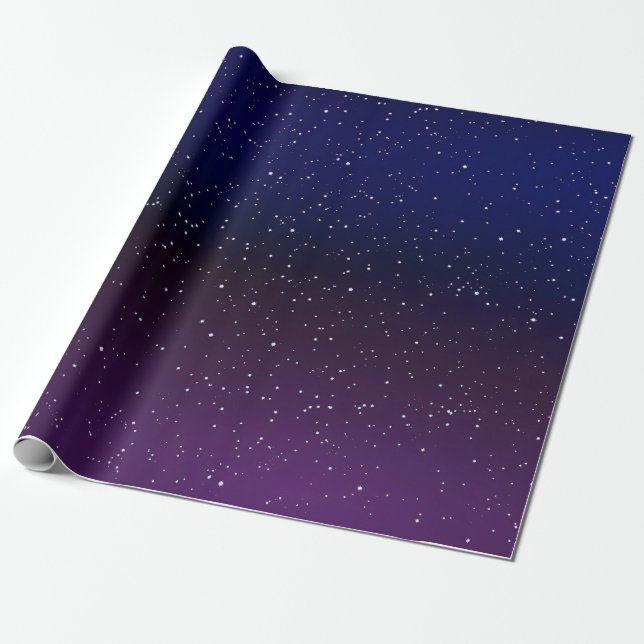Papel De Presente Astronomia noite estrelada papel de ondulação (Desenrolado)