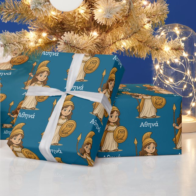 Papel De Presente Athena de Desenho Animado Fofo – Personalizado da  (Feriados)