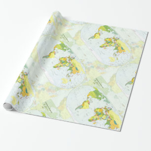 Papel De Presente Atlas do Mundo do Mapa