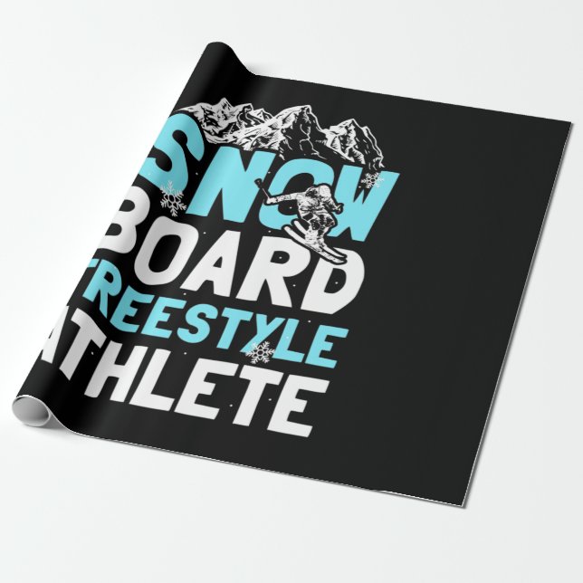 Papel De Presente Atleta Snowboard Freestyle (Desenrolado)
