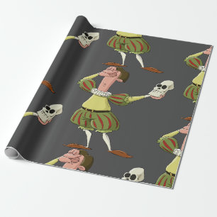 Papel De Presente Ator engraçado de Hamlet Shakespeare segurando cav