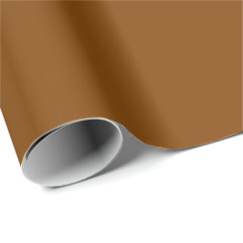 Papel De Presente Auburn Brown Solid Color | Clássico | Elegante