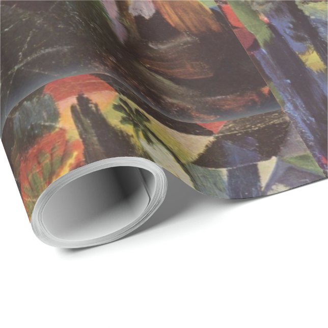 Papel De Presente August Macke Landscape com Vacas e Camelo (Ponta do rolo)
