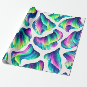 Papel De Presente Aurora Boreal Luzes do Norte