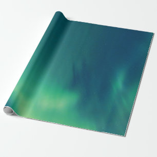 Papel De Presente Aurora Borealis Norte Luzes do Alasca Sky