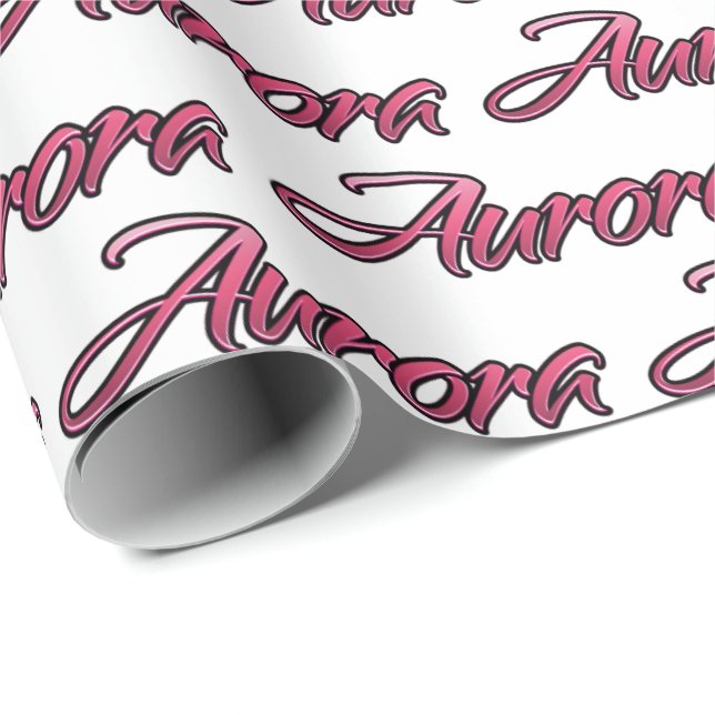 Papel De Presente Aurora faded pink personalisiertes Geschenkpapier (Ponta do rolo)