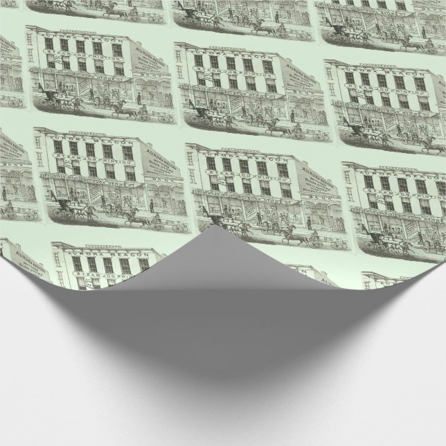 Papel De Presente Aurora Illinois Aurora Beacon News 1871 Stone Lith (Ponta)