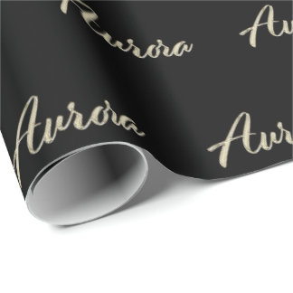 Papel De Presente Aurora white gold Handwriting Geschenkpapier
