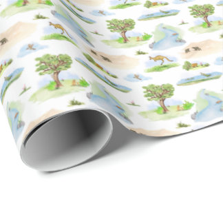Papel De Presente Australian Animal Toile (Original) Wrapping Paper
