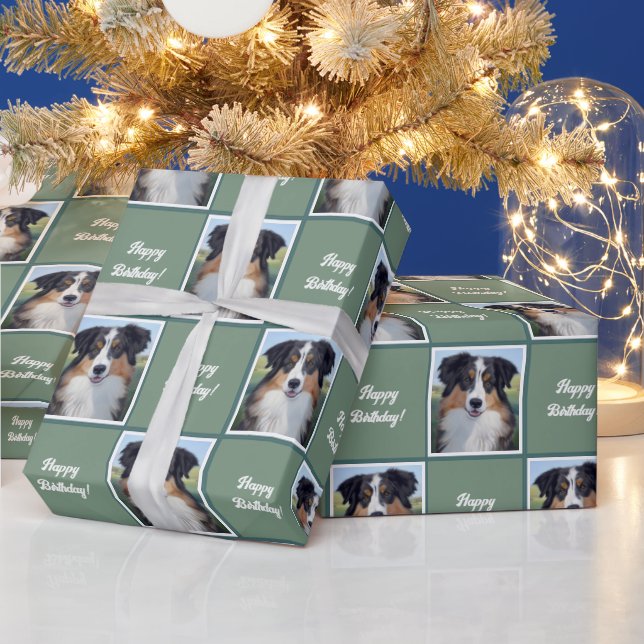 Papel De Presente Australian Shepherd Portrait  -  (Feriados)