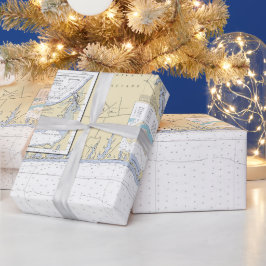Papel De Presente Autêntico Gráfico Náutico Vinha de Martha