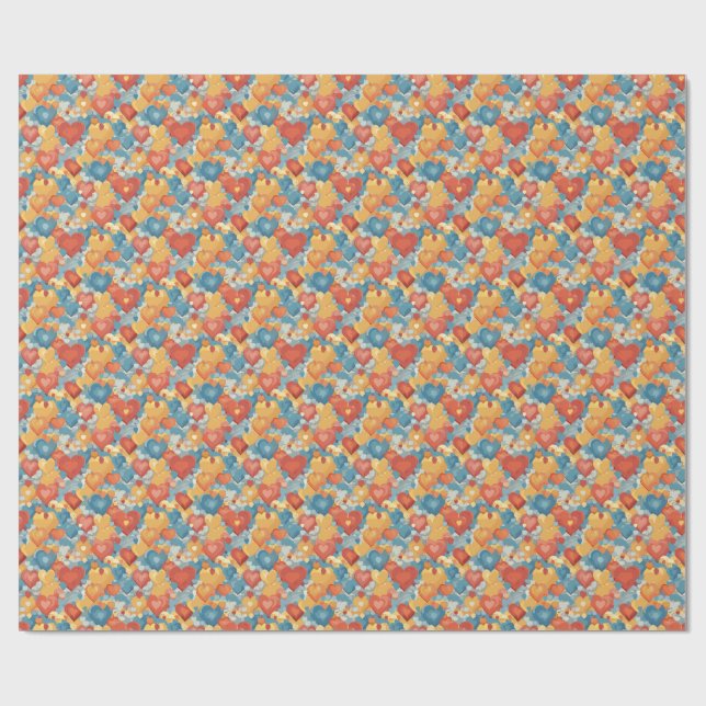 Papel De Presente Autismo do coração (Aberto)