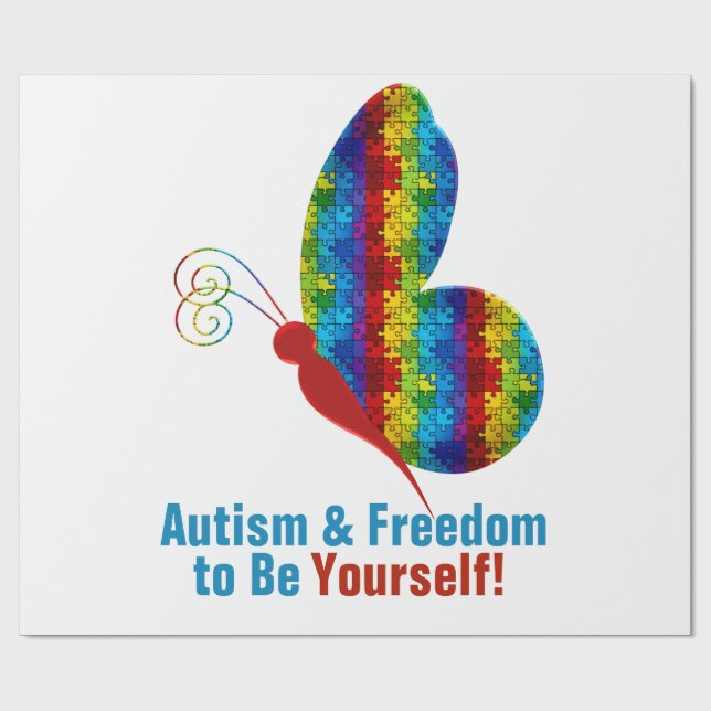 Papel De Presente Autismo Media: Matte Wrapping Paper (Aberto)
