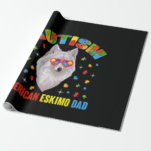 Papel De Presente Autista   Autism American Eskimo Pai Quebra-cabeça