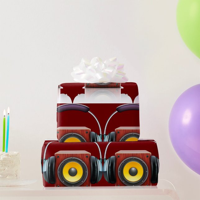 PAPEL DE PRESENTE AUTO-FALANTE E FONES DE OUVIDO (Criador carregado)