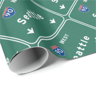 Papel De Presente Autoestrada da estrada nacional do wa de Seattle