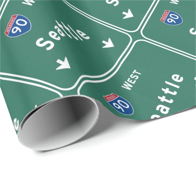 Papel De Presente Autoestrada da estrada nacional do wa de Seattle (Ponta do rolo)