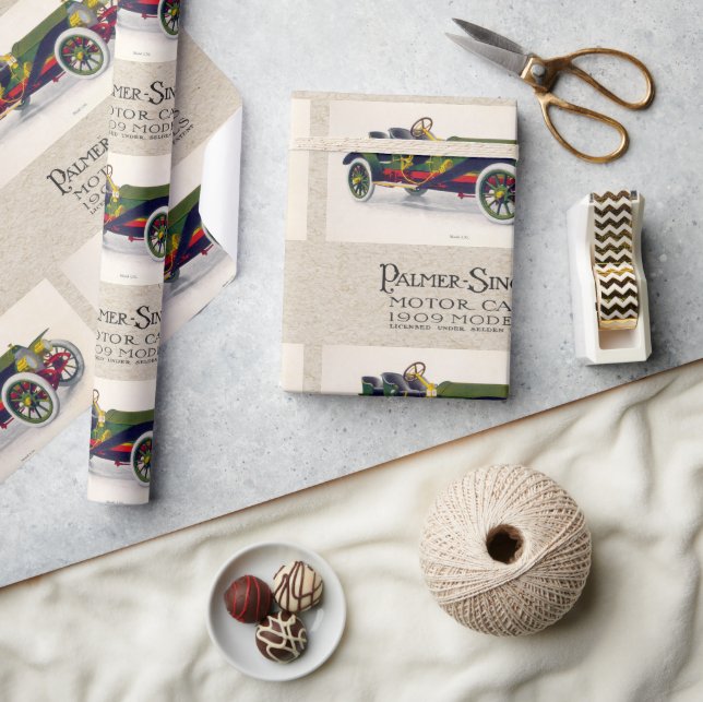 Papel De Presente Automóveis Palmer-Singer, Padrão 1909 (Artesanato)