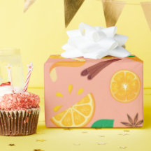 Autumn Birdays Orange and Cinnamon Seamless Fall